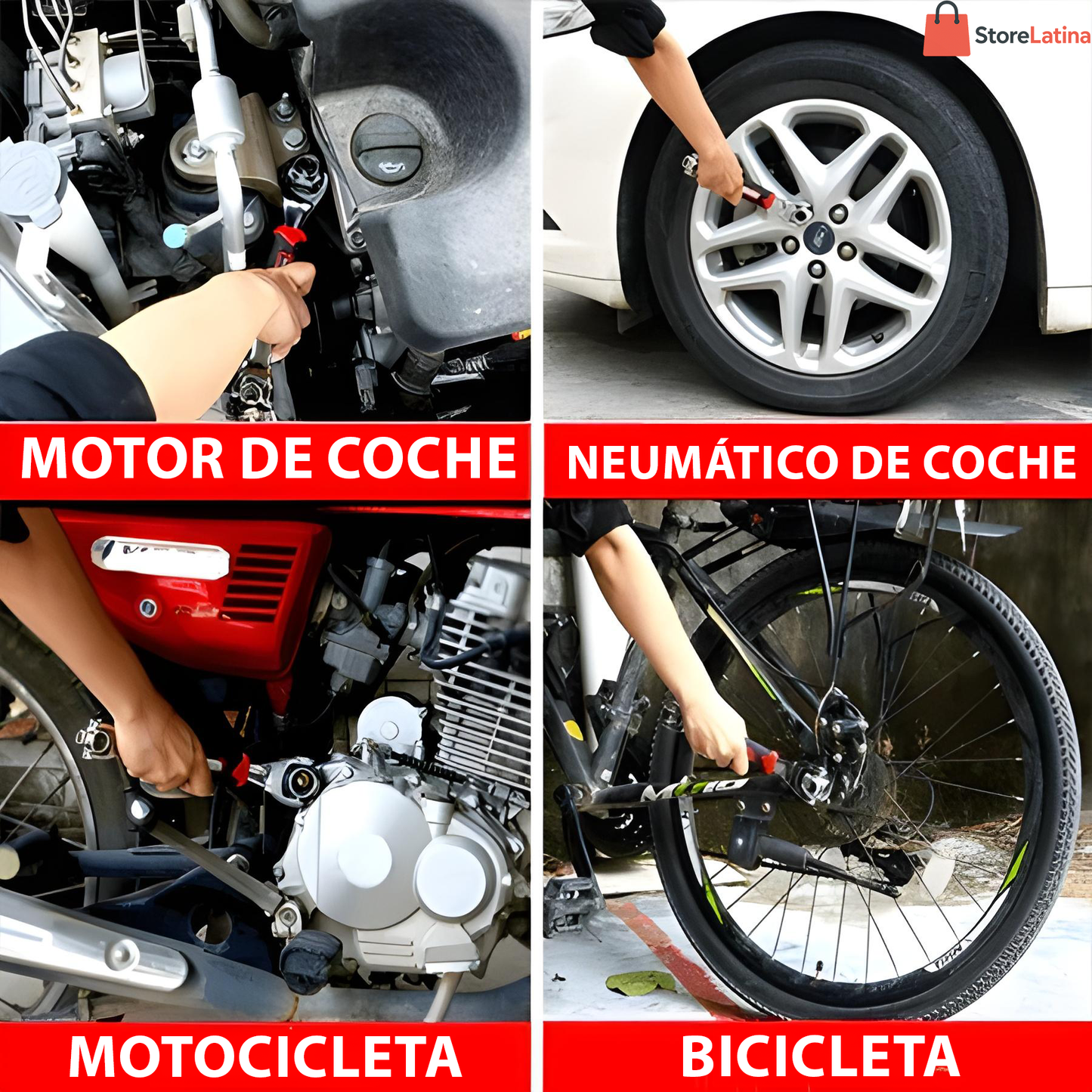 Llave universal 48 en 1 con cabezal giratorio de 360°