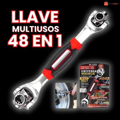 Llave universal 48 en 1 con cabezal giratorio de 360°