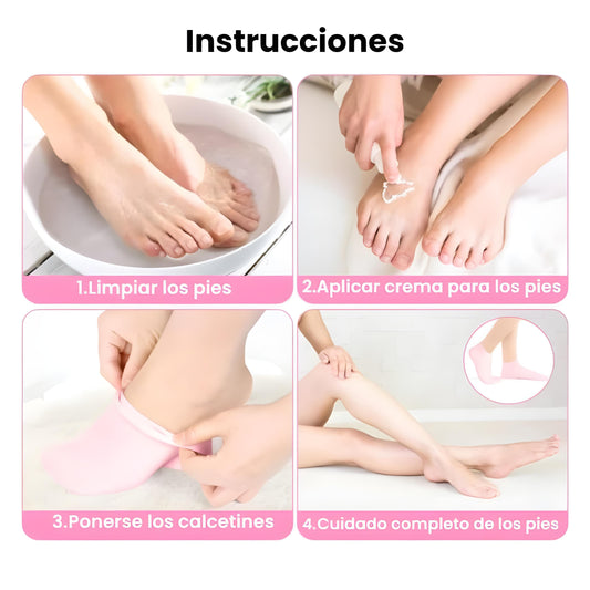 Calcetines hidratantes - 2 pares de calcetines de gel reparadores